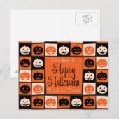 Halloweenmosaik Postkarte (Vorne/Hinten)