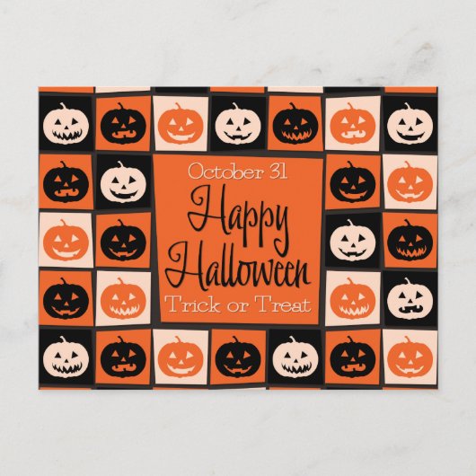 Halloweenmosaik Postkarte (Vorderseite)