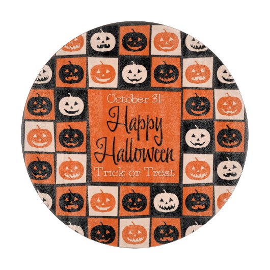 Halloweenmosaik Schneidebrett (Vorderseite)