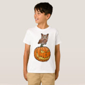 HalloweenostSchrei-Eule T-Shirt (Vorne ganz)
