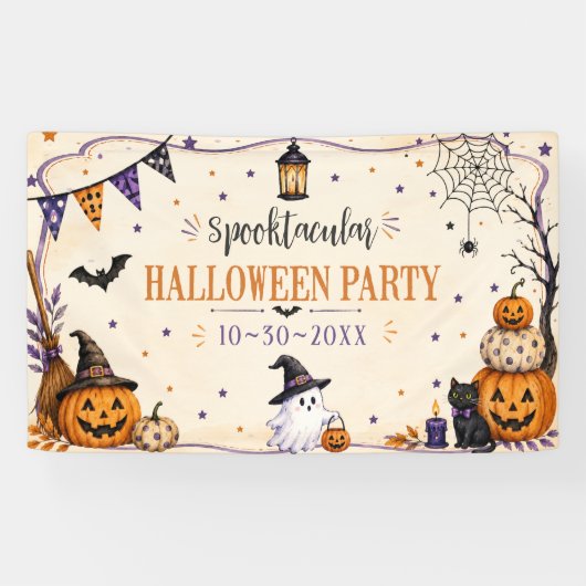 Halloweenparty banner (Horizontal)