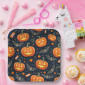 Halloweenquadratische Platte Pappteller (Party)