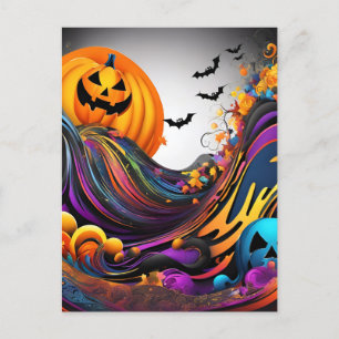 Halloweens Kunst Postkarte