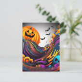 Halloweens Kunst Postkarte (Stehend Vorderseite)