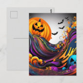 Halloweens Kunst Postkarte (Vorne/Hinten)