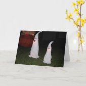 Halloweens lachendes Schrei-Karten-Foto des Karte (Gelbe Blume)