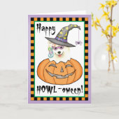 HalloweenSamoyed Karte (Gelbe Blume)