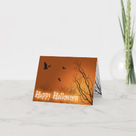 Halloweenschläger und -bäume karte