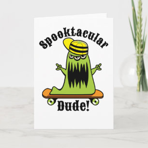 Halloweenskateboard-Monster Spooktacular Typ! Karte