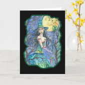 Halloweensmaragdhexe-Karte durch Molly Harrison Karte (Gelbe Blume)