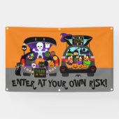 Halloweenstamm oder -Leckerei kommen an Ihrem Banner (Horizontal)