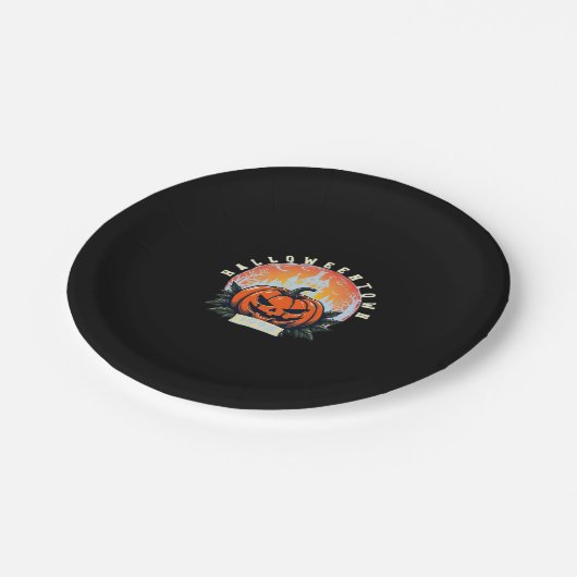 HalloweenTown 1998 Essenzieller T - Shirt Pappteller (Schrägansicht)