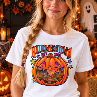 Halloweentown Kürbis-Shirt – Retro Halloween 1998 Tri-Blend Shirt
