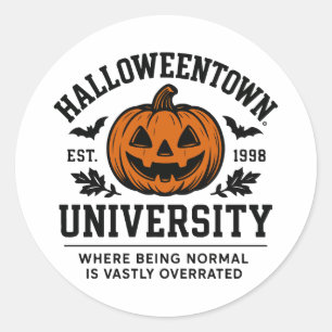 Halloweentown Universität 1998, wo es normal ist Runder Aufkleber