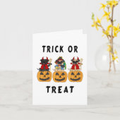Halloweentrick-oder -Leckerei-Mops-Hunde Karte (Gelbe Blume)