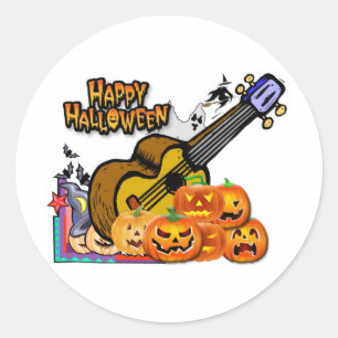 HalloweenUkulele Runder Aufkleber