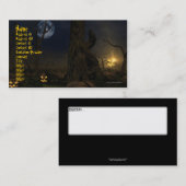 HalloweenVisitenkarte-Schablone 2009 Visitenkarte (Vorne/Hinten)