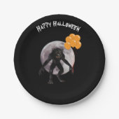 HalloweenWerewolf mit Ballonen Pappteller (Vorderseite)