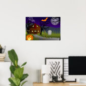 HALLOWEER POSTER - SPUK MANSION - WALL ART (Heimbüro)