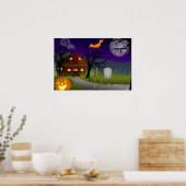 HALLOWEER POSTER - SPUK MANSION - WALL ART (Küche)