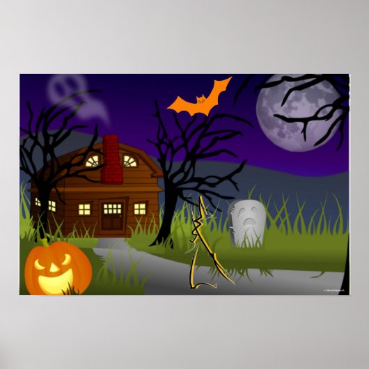 HALLOWEER POSTER - SPUK MANSION - WALL ART (Vorne)
