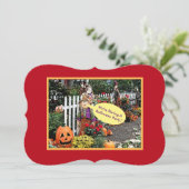 HALLOWEGE DACKEL ROAST INVITATION/ZOLLBAR EINLADUNG (Stehend Vorderseite)