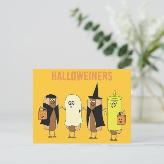 Halloweiners Postcard Postkarte (Stehend Vorderseite)