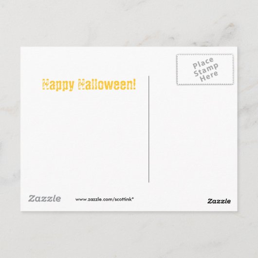Halloweiners Postcard Postkarte (Rückseite)