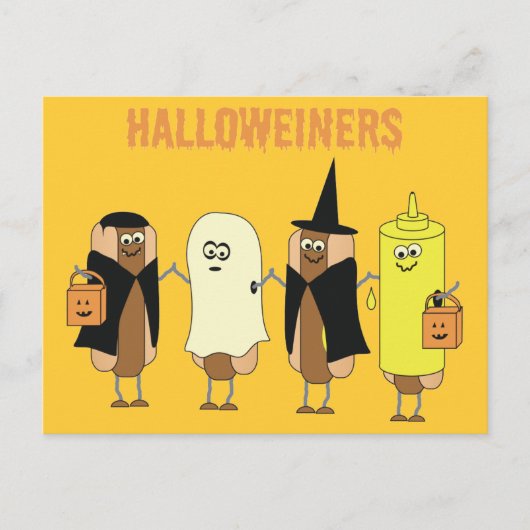 Halloweiners Postcard Postkarte (Vorderseite)