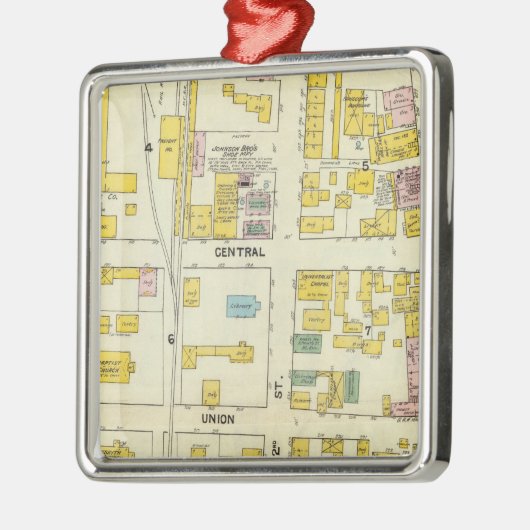 Hallowell, Kennebec County und Maine 2 Ornament Aus Metall (Links)