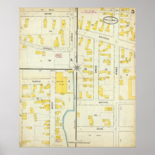 Hallowell, Kennebec County und Maine Poster