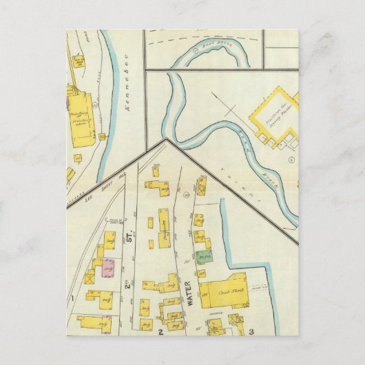 Hallowell, Kennebec Landkreis und Maine 3 Postkarte (Vorderseite)