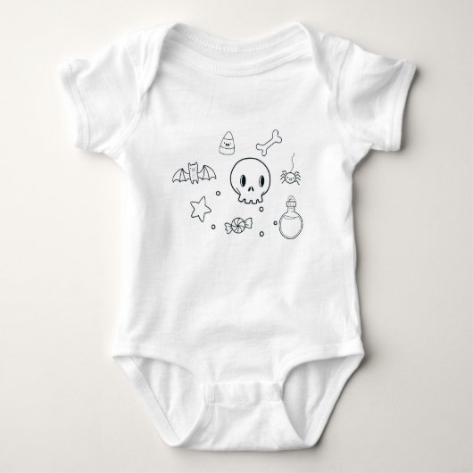 Hallowen Baby Body Anzug Baby Strampler (Vorderseite)