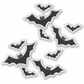 Hallowen Black Bats Aufkleber (Vorderseite)