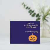 HALLOWEN, ES IST DIE WUNDERSCHÖNSTE ZEIT DES JAHRE POSTKARTE (Stehend Vorderseite)