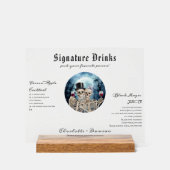 Hallowen Gothic Skulls Tarot The Lovers Wedding Acrylschild (Vorderseite)