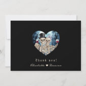 Hallowen Gothic Skulls Tarot The Lovers Wedding Dankeskarte (Rückseite)