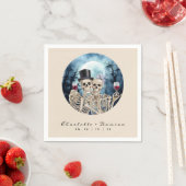 Hallowen Gothic Skulls Tarot The Lovers Wedding Serviette (Beispiel)