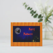 Hallowen Hexe-Postkarte Postkarte (Stehend Vorderseite)
