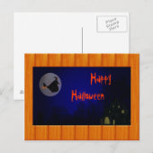 Hallowen Hexe-Postkarte Postkarte (Vorne/Hinten)