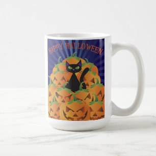 Hallowen schwarze Katzen-Tasse Kaffeetasse