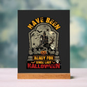Hallowen Spukhaus Grabstein Bereit Acrylschild (Neutral)