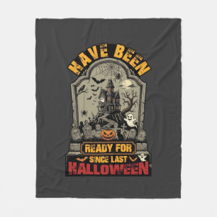Hallowen Spukhaus Grabstein Bereit Fleecedecke