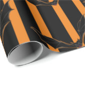 Hallowen Streifen und Fledermäuse Geschenkpapier (Rolleneckpunkt)