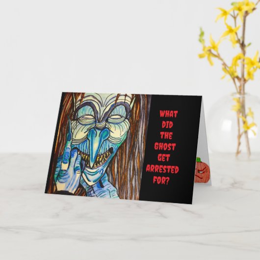 HALLOWEN WARUM DIE GHOST EINGEHT KARTE (Gelbe Blume)