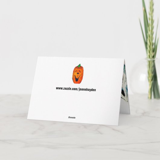 HALLOWEN WARUM DIE GHOST EINGEHT KARTE (Rückseite)