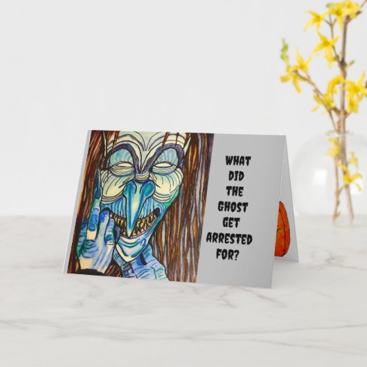 HALLOWEN WARUM DIE GHOST EINGEHT KARTE (Gelbe Blume)