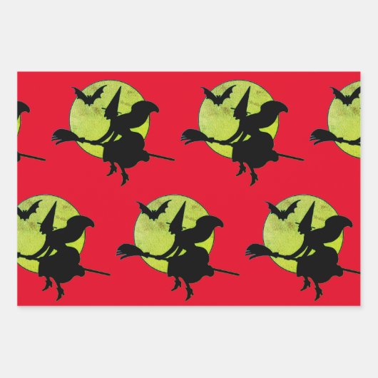 HALLOWEN Wrapping Paper Flat Sheet Set 3 Geschenkpapier Set (Vorderseite 2)