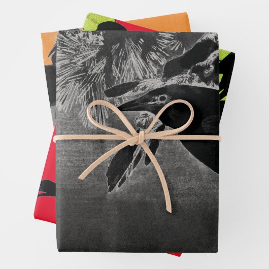 HALLOWEN Wrapping Paper Flat Sheet Set 3 Geschenkpapier Set (Beispiel)