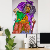 HALLOWEWECH WITCH MIT ATTITUDE POSTER (Heimbüro)